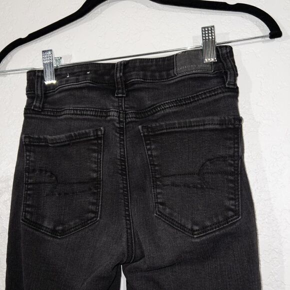American Eagle Black Super Hi-Rise Jeggings Size 0 - Picture 7 of 9